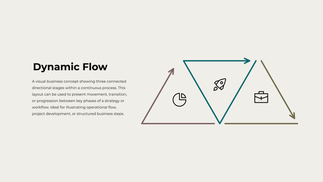 Three Step Outline Directional Arrow Process Infographic for Project Development, Strategy Planning and Business Progression on Light Background