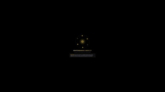 Abstract Golden Atom Logo Intro - Spinning Particles on Black Background