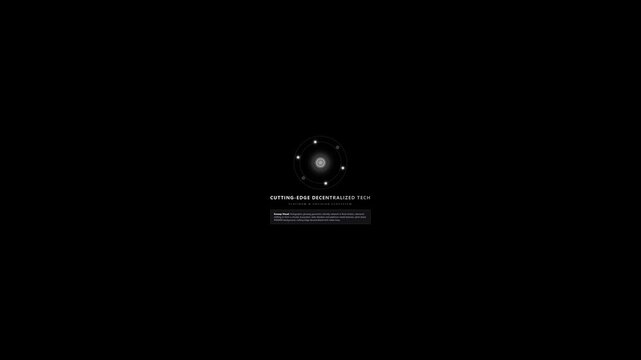 Abstract Atom Logo Reveal with Light Particles on Black Background - Technology Intro