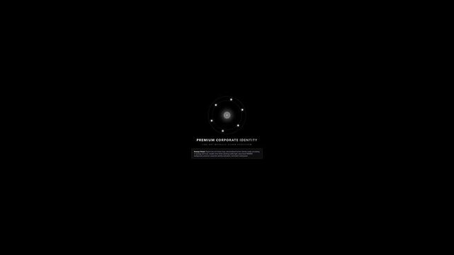 Futuristic Atom Logo Animation with Subtle Glow and Dark Background - Sci-Fi Concept