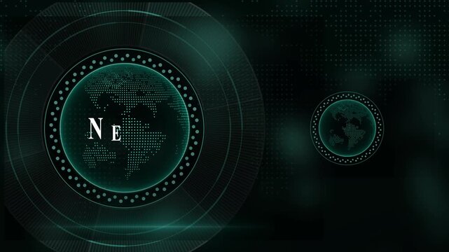 Modern digital news background with globe icon