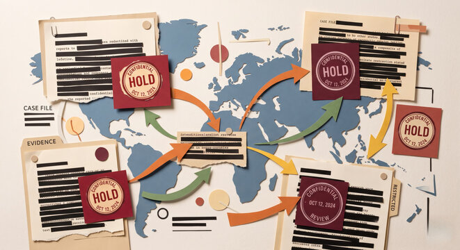 Compliance dossier maps suspicious activity, watchlist screening, investigation paths, and audit trail records.