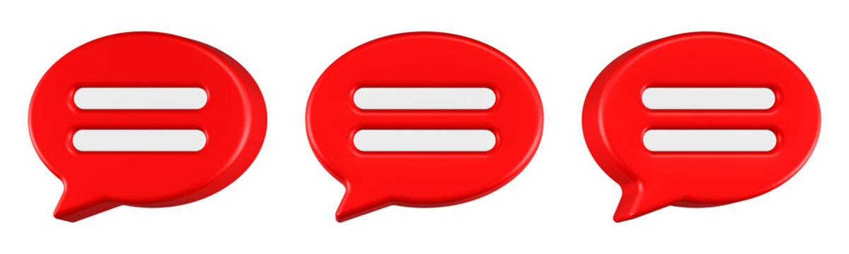 chat talk 3D rendering icon