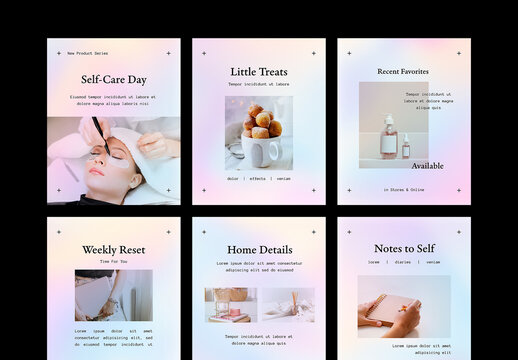 Soft Gradient Social Media Templates