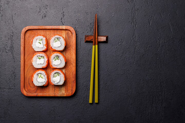Sushi set on plate © Evgeny Karandaev