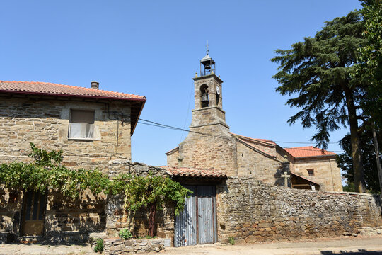 La Asunciaon church of  Villardeciervos, Culebra mountain, Zamora province, Castile and Leon, Spain