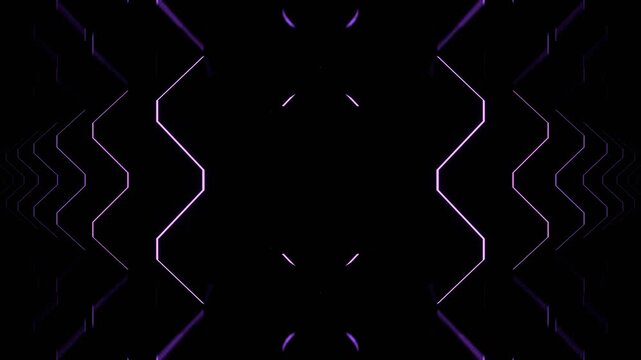 Purple and Turquoise Neon Geometric Pulse Cross Expansion Background VJ Loop in 4K