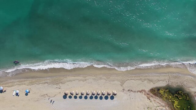 Panteleimon beach, drone shot, Greece