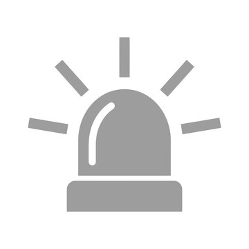 vector illustration of Modern police light beacon on gray base