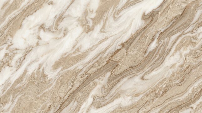 Beige and white marble stone texture with swirling veins and organic flowing patterns