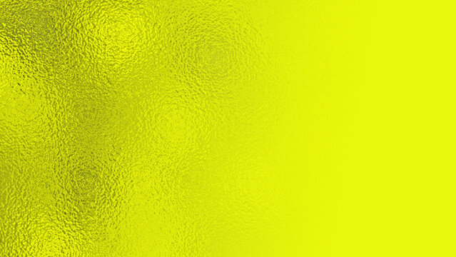 Vibrant lime-yellow metallic foil texture fading into smooth negative space on the right. Abstract shining gradient background