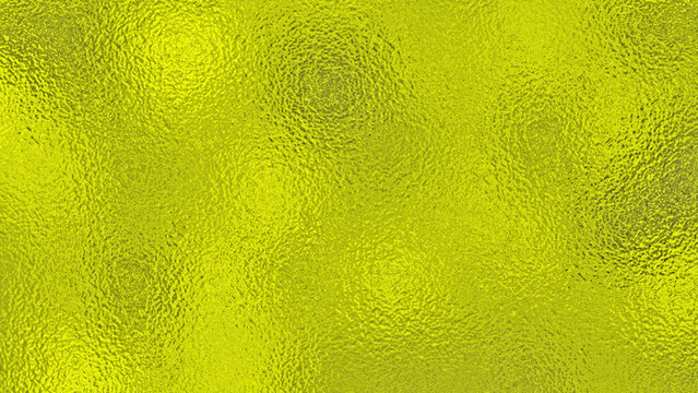 Vibrant yellow metallic foil texture with an embossed, reflective ripple surface.