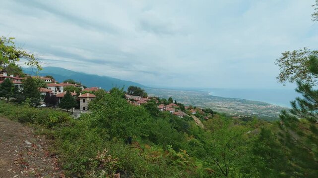 Old Agios Panteleimon village in Olympus region, Greece
