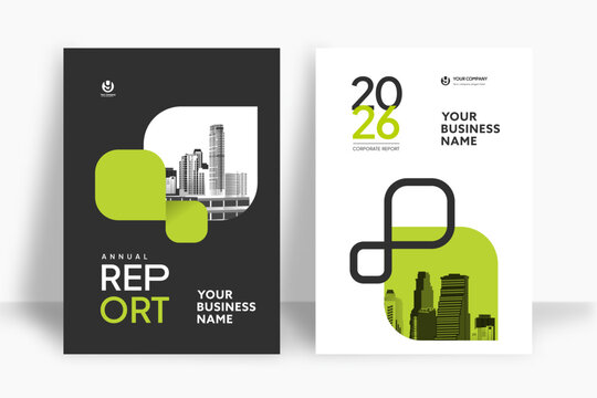 City Background Business Book Cover Design Template