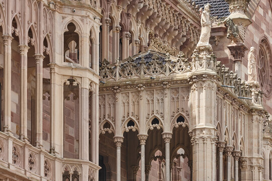 Neogothic architecture in Comillas. Sobrellano palace. Cantabria, Spain