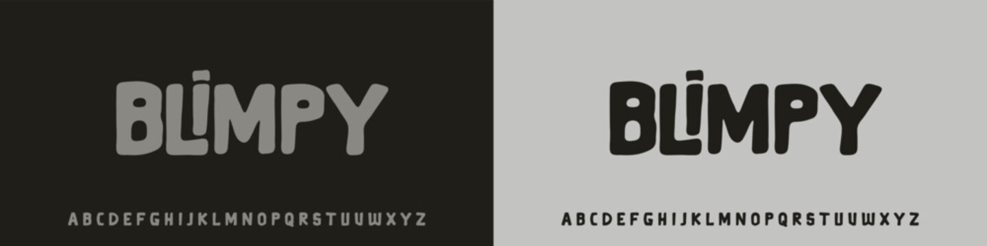 Blimpy is a cute and playful display font with soft, rounded letterforms and a quirky cartoon-inspired personality. Perfect for logos, packaging, stickers, kids&rsquo; designs, posters, and cheerful creativ