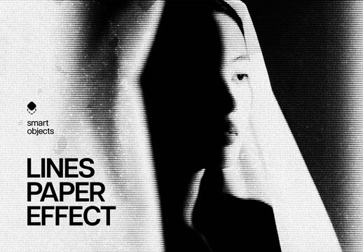 Lines Paper Effect For Poster And Social Media Design