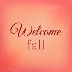 Obraz premium Warm Fall Poster with Gentle Maple Leaves