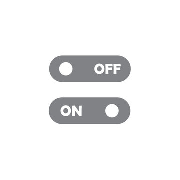 Toggle Switch Button UI Icon. Power on and off Control Symbols for Modern Interfaces. power switches and shutdown symbols isolated on white background. vector illustration.