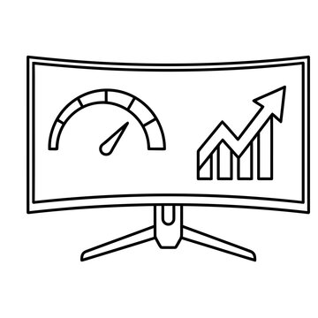 Monitor with performance and growth charts