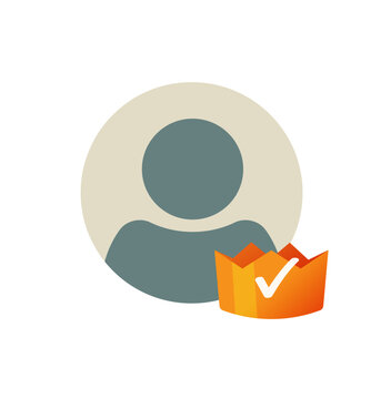 User profile account premium vip member status icon modern graphics