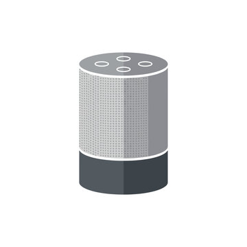 Smart speaker assistant electronic device technology gadget. SVG Editable. Vector Illustrations.