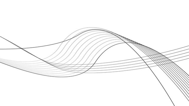 Abstract flowing lines creating a smooth wave pattern with a clean modern look animation