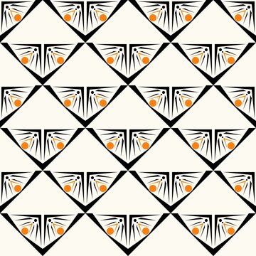 Abstract Geometric Art Deco Style Pattern Background