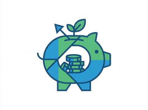 Savings account clipart financial planning concept illustrating wealth management strategies