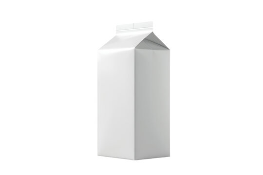 Large blank white paper beverage carton with sealed top
