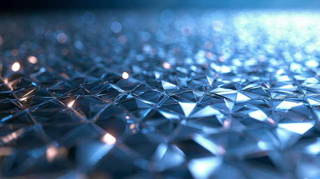 Abstract Futuristic Metallic Polygonal Surface Background