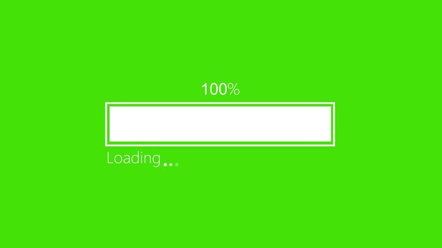 Simple loading bar process in progress and waiting for completion animation