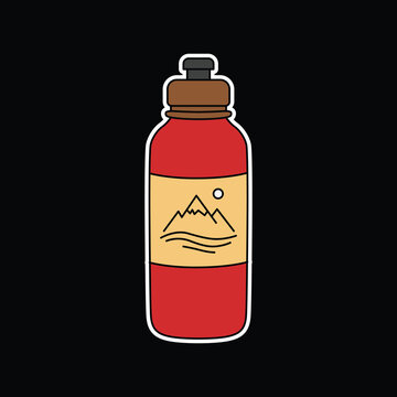 Water Bottle Art Illustration