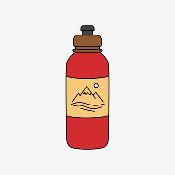 Water Bottle Art Illustration