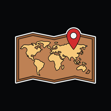 Old Map Art Illustration