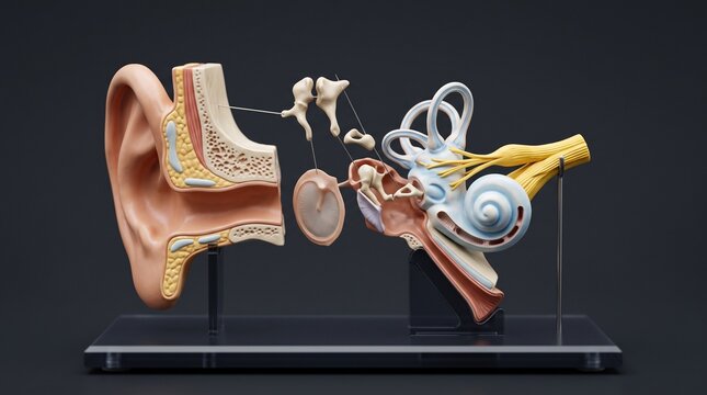 3D Anatomy Model of Human Ear Cross Section for Medical Education