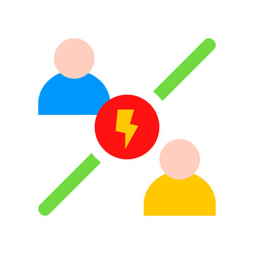 Opponent Icon Flat Color Style