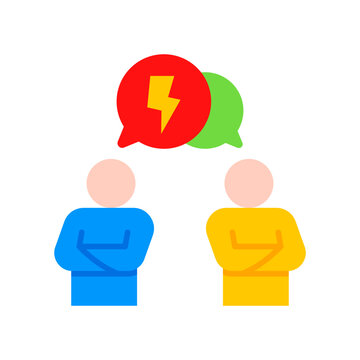 Argument Icon Flat Color Style