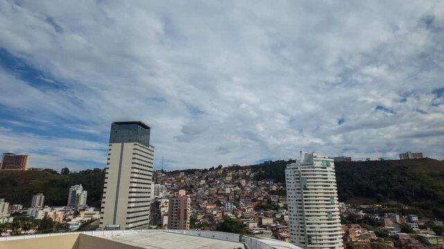 Morning Timelapse Over Juiz de Fora Tower and Cloudy Hillsides