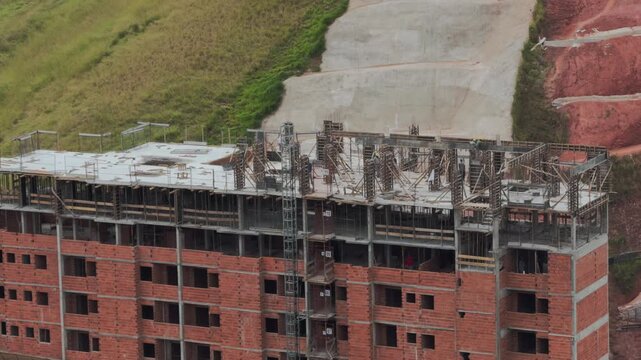 Aerial View of High Rise Building Under Construction