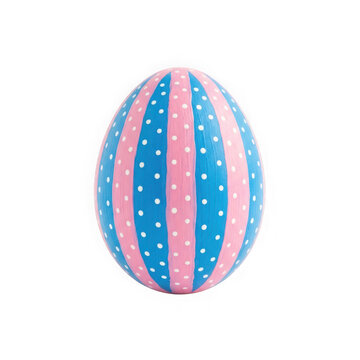 Colorful easter egg with polka dots isolated on white background isolated on transparent background, Vector, illustration