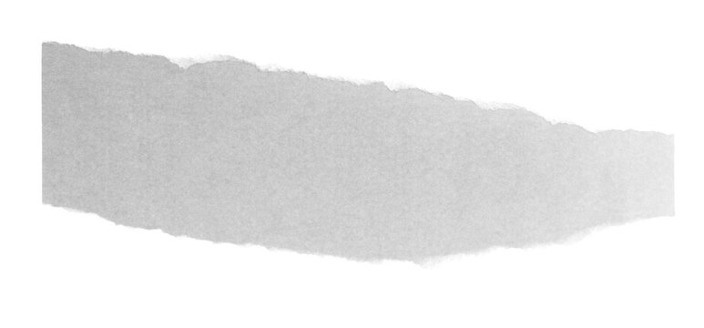 Torn paper scrap isolated on white with clipping path