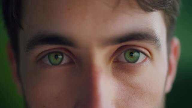 Detail from male Face with green Eyes