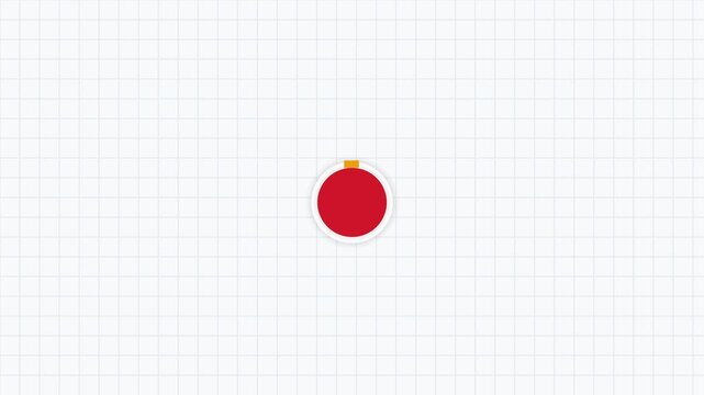 Stickers of Star Tree and Circle Appearing on a Grid Background