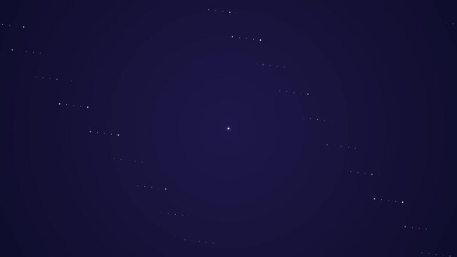 Constellation Lines Connecting Stars in Dark Night Sky Animation