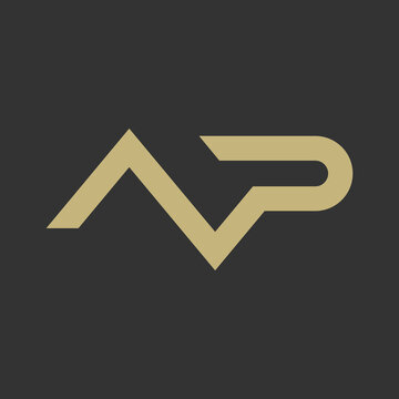 AVP three letter business logo icon design vector template