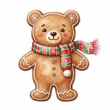 Gingerbread Teddy Bear Cookie.svg
