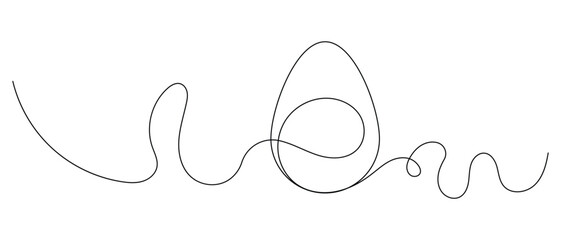 Easter egg line hand drawing on white background. Vector outline Easter Egg. © ArupSarkar