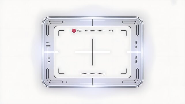 Video Recorder Screen Frame camera viewfinder overlay screen frame icon. camera recording screen overlay. video camera overlay , Transparent PNG Frame for digital camera preview with lens