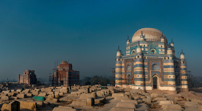 The Tomb of Bibi Jawindi is one of the five monuments in Uch Sharif, Punjab, Pakistan, that are on the tentative list of the UNESCO World Heritage Sites.